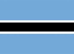 [ai] The flag of Botswana features a light blue field with a central horizontal black stripe bordered by white stripes.